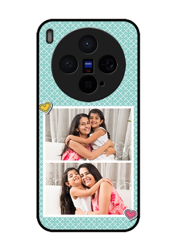 Vivo X300 5G Custom Glass Phone Case - 2 Image Holder With Pattern Design