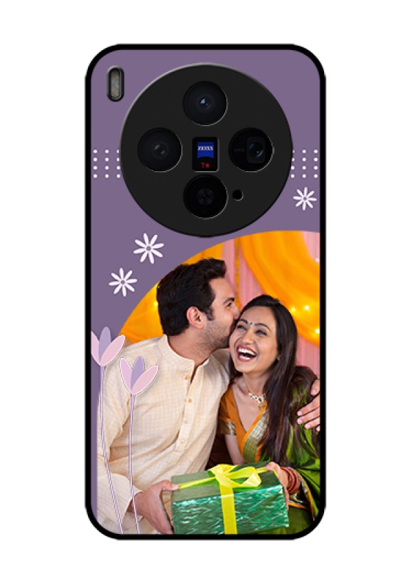 Vivo X300 5G Custom Glass Phone Case - Lavender Flowers Design
