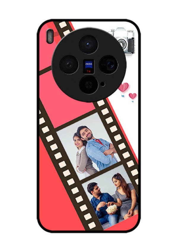 Vivo X300 5G Custom Glass Phone Case - 3 Image Holder With Film Reel