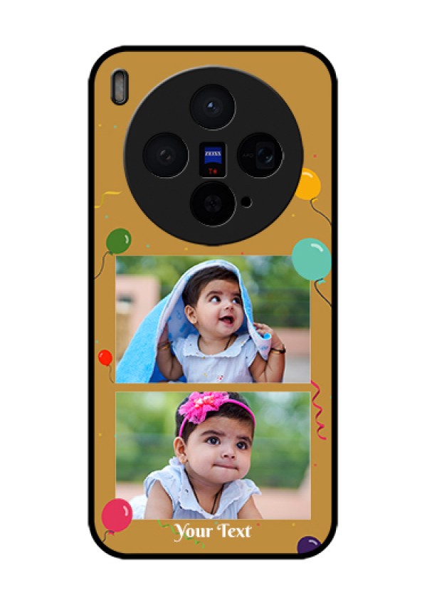 Vivo X300 5G Custom Glass Phone Case - Image Holder With Birthday Celebrations Design