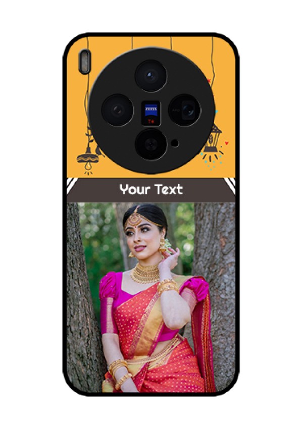 Vivo X300 5G Custom Glass Phone Case - With Family Picture And Icons