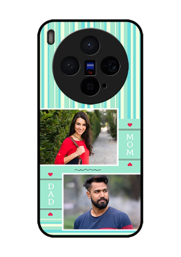 Vivo X300 5G Custom Glass Phone Case - Mom & Dad Pic Design