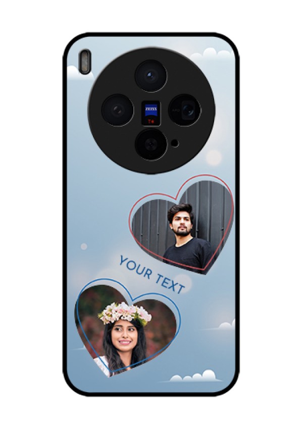 Vivo X300 5G Custom Glass Phone Case - Blue Color Couple Design