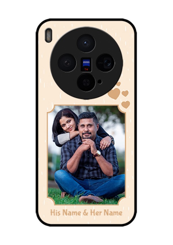 Vivo X300 5G Custom Glass Phone Case - With Confetti Love Design