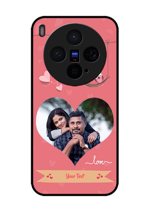 Vivo X300 5G Custom Glass Phone Case - Peach Color Love Design