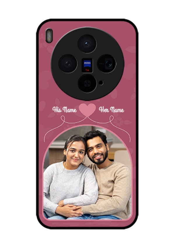 Vivo X300 5G Custom Glass Phone Case - Love Floral Design