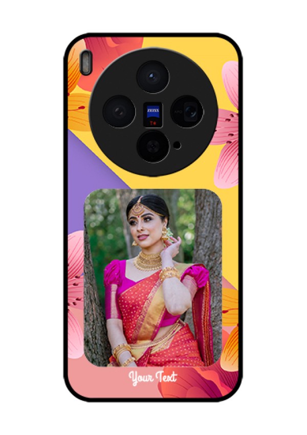 Vivo X300 5G Custom Glass Phone Case - 3 Image With Vintage Floral Design