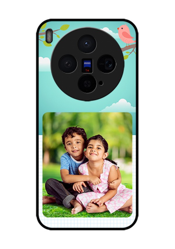 Vivo X300 5G Custom Glass Phone Case - Doodle Love Design