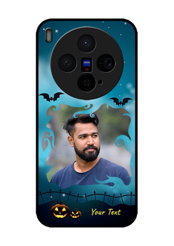 Vivo X300 5G Custom Glass Phone Case - Halloween Frame Design
