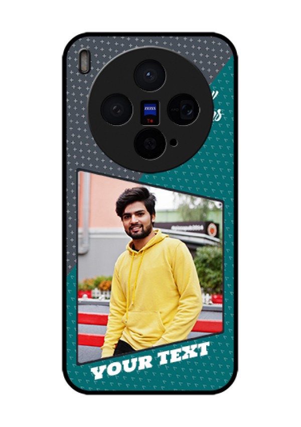Vivo X300 5G Custom Glass Phone Case - Background Pattern Design With Quote