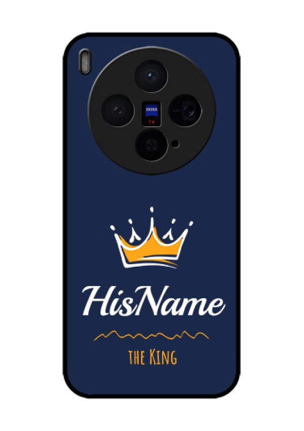 Vivo X300 5G Custom Glass Phone Case - King With Name Design