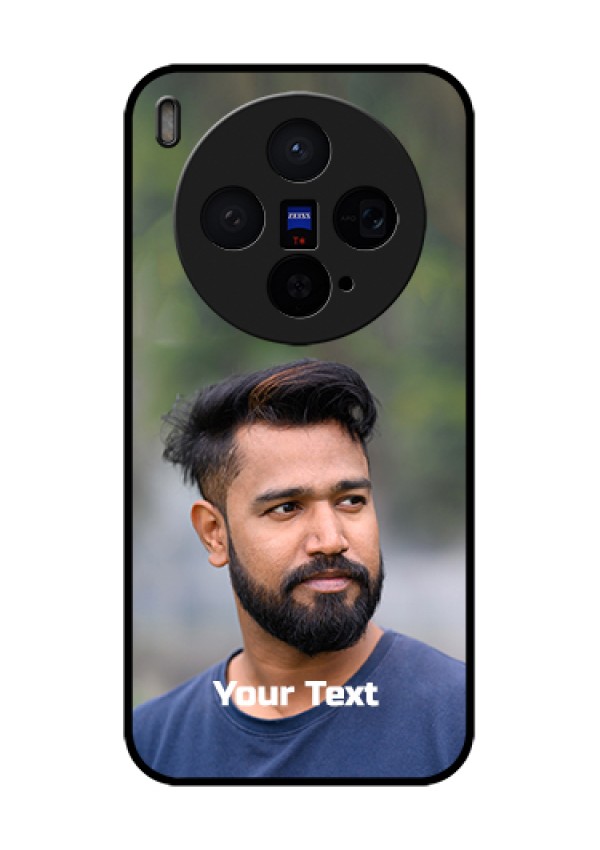 Vivo X300 5G Custom Glass Phone Case - Photo With Text Design