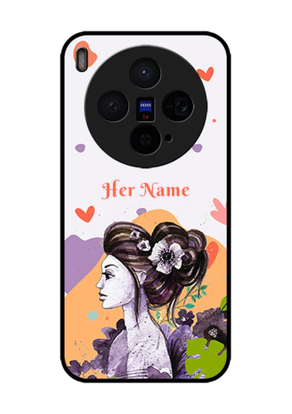 Vivo X300 5G Custom Glass Phone Case - Woman And Nature Design