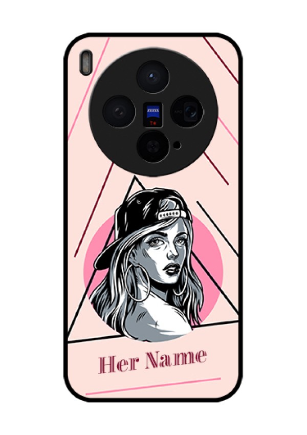 Vivo X300 5G Custom Glass Phone Case - Rockstar Girl Design