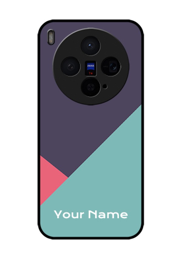 Vivo X300 5G Custom Glass Phone Case - Tri Color Abstract Design