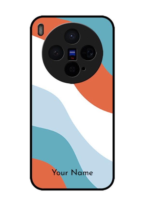 Vivo X300 5G Custom Glass Phone Case - Coloured Waves Design