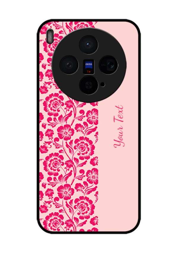 Vivo X300 5G Custom Glass Phone Case - Attractive Floral Pattern Design