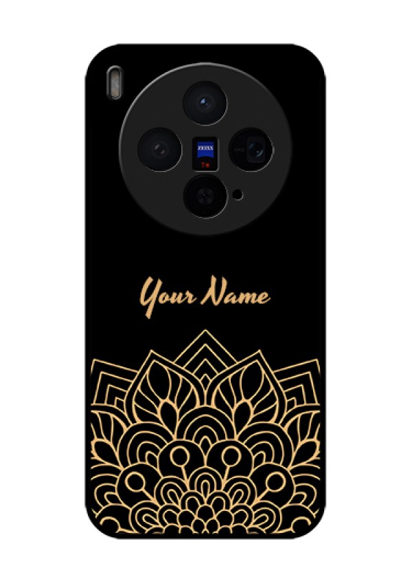 Vivo X300 5G Custom Glass Phone Case - Golden Mandala Design