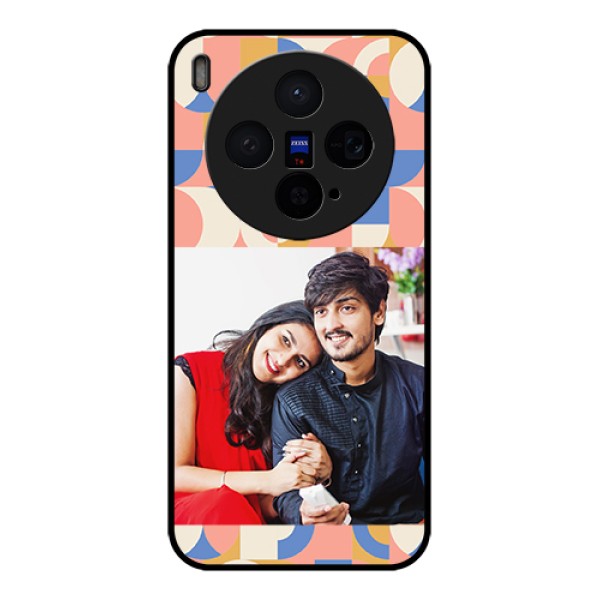 Vivo X300 5G Custom Glass Phone Case - Semi - Circle Maze Pattern Design