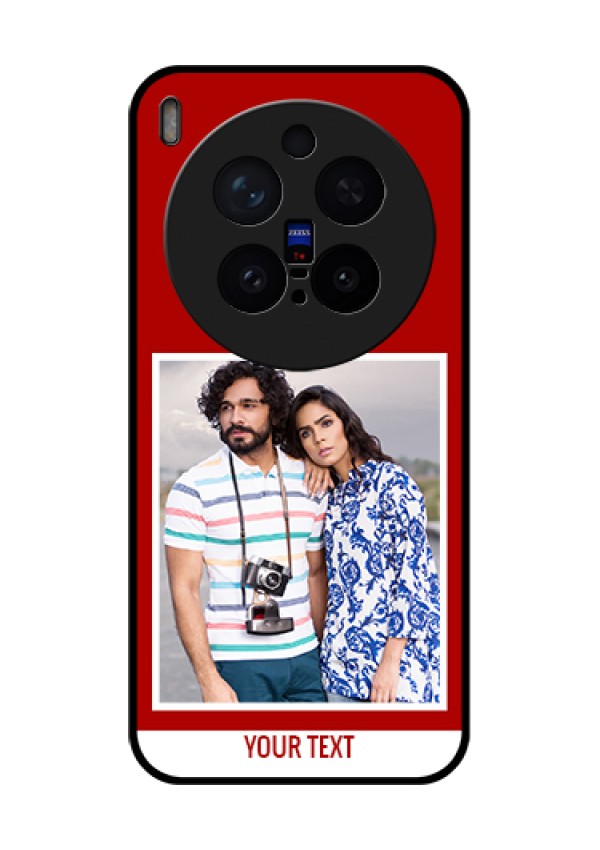 Vivo X300 Pro 5G Custom Glass Phone Case - Red Color Design
