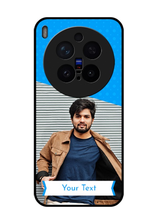 Vivo X300 Pro 5G Custom Glass Phone Case - Simple Blue Color Design