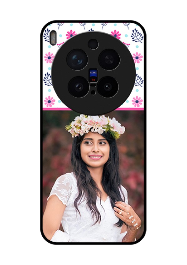 Vivo X300 Pro 5G Custom Glass Phone Case - Colorful Flower Design