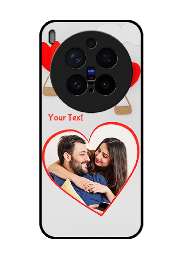 Vivo X300 Pro 5G Custom Glass Phone Case - Parachute Love Design