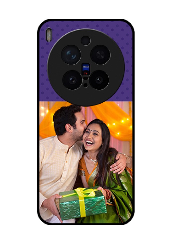 Vivo X300 Pro 5G Custom Glass Phone Case - Violet Colored Pattern Design