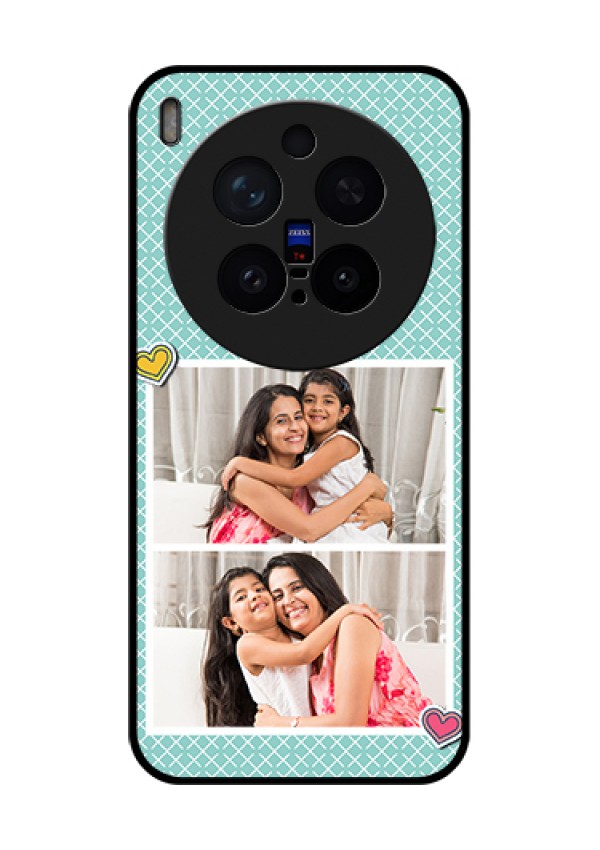 Vivo X300 Pro 5G Custom Glass Phone Case - 2 Image Holder With Pattern Design