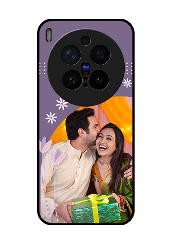 Vivo X300 Pro 5G Custom Glass Phone Case - Lavender Flowers Design