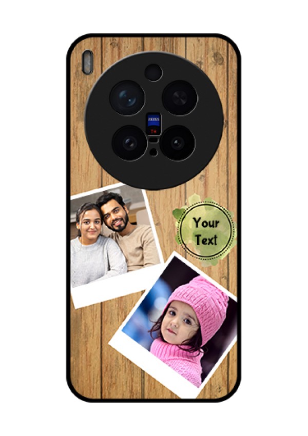 Vivo X300 Pro 5G Custom Glass Phone Case - Wooden Texture Design