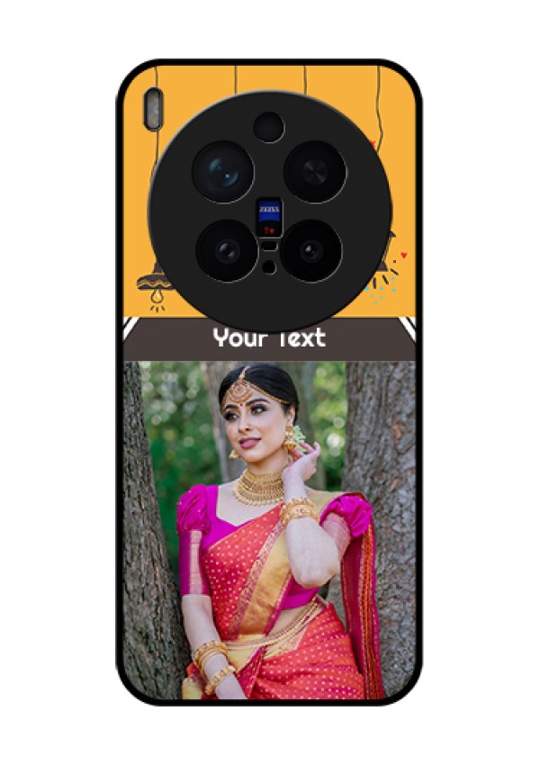 Vivo X300 Pro 5G Custom Glass Phone Case - With Family Picture And Icons