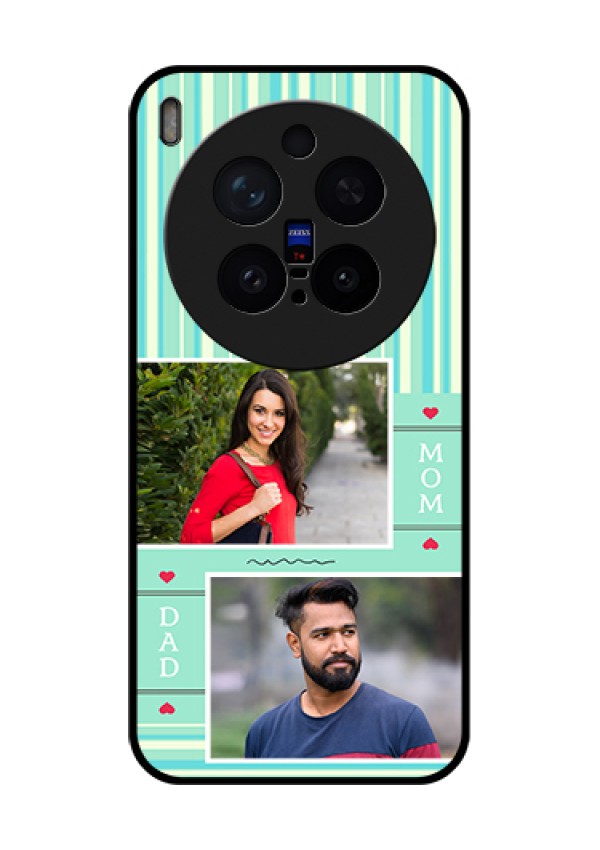 Vivo X300 Pro 5G Custom Glass Phone Case - Mom & Dad Pic Design