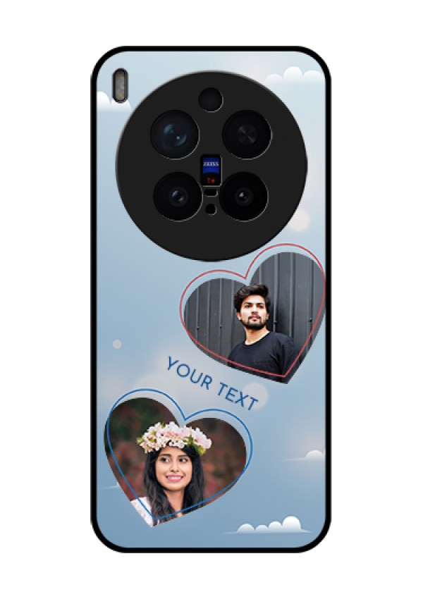 Vivo X300 Pro 5G Custom Glass Phone Case - Blue Color Couple Design