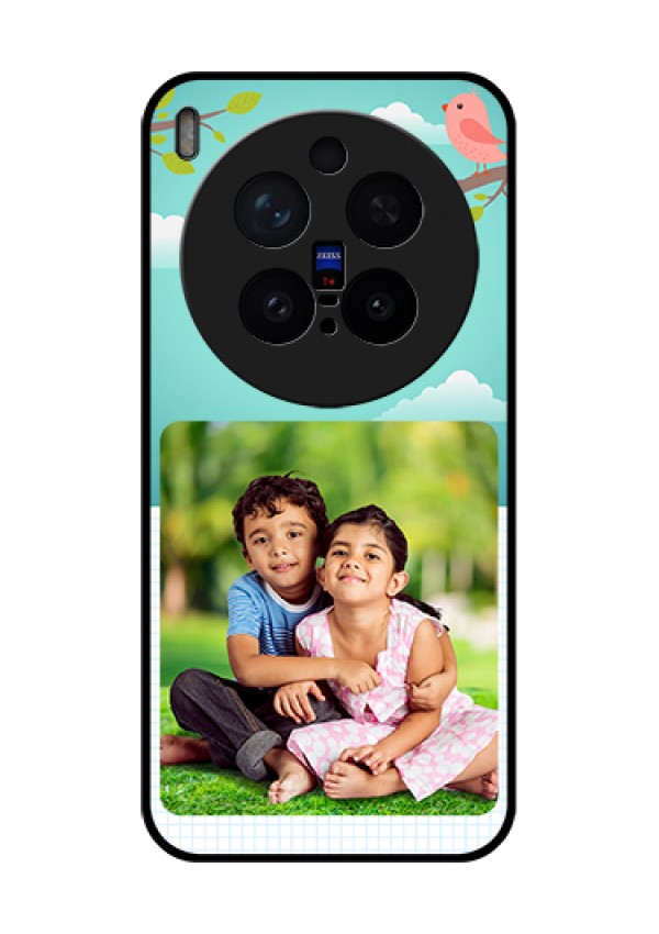 Vivo X300 Pro 5G Custom Glass Phone Case - Doodle Love Design
