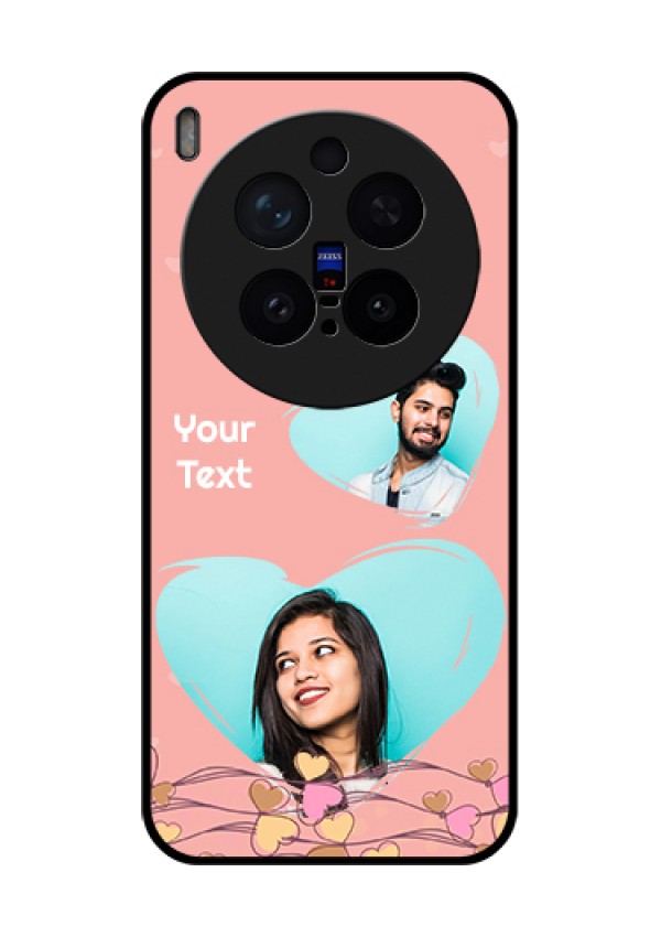 Vivo X300 Pro 5G Custom Glass Phone Case - Love Doodle Design