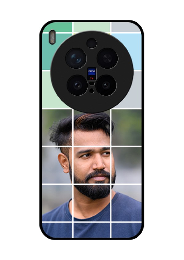 Vivo X300 Pro 5G Custom Glass Phone Case - With White Box Pattern