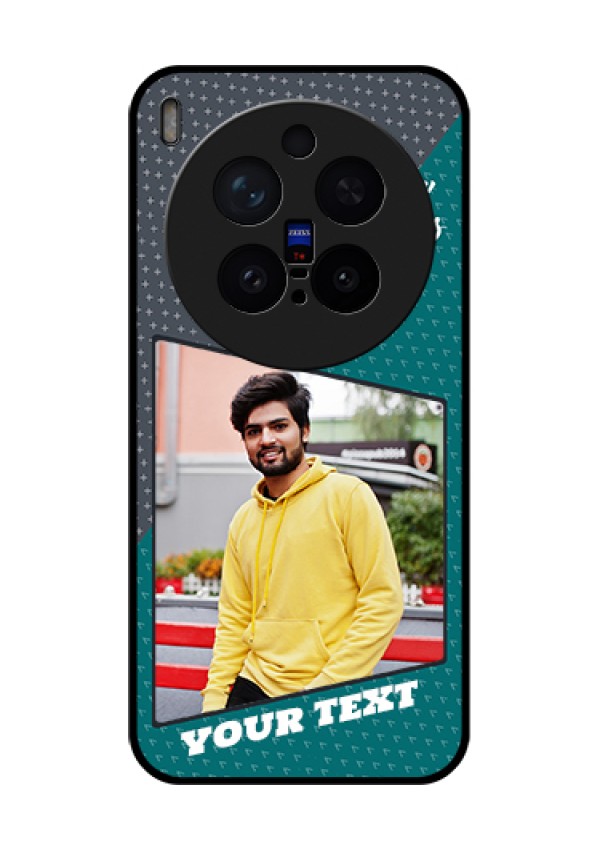 Vivo X300 Pro 5G Custom Glass Phone Case - Background Pattern Design With Quote