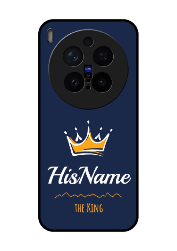 Vivo X300 Pro 5G Custom Glass Phone Case - King With Name Design