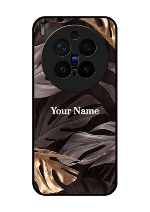 Vivo X300 Pro 5G Custom Glass Phone Case - Wild Leaves Digital Paint Design