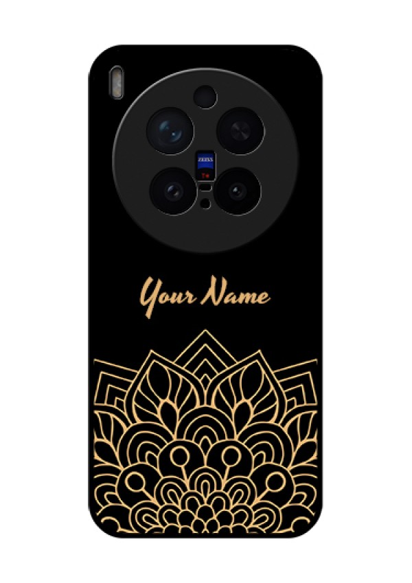 Vivo X300 Pro 5G Custom Glass Phone Case - Golden Mandala Design