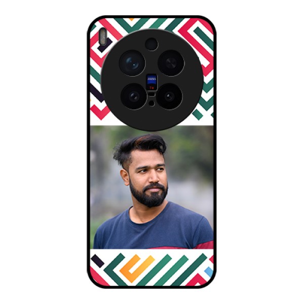 Vivo X300 Pro 5G Custom Glass Phone Case - Colorful Maze Pattern Design Vivo X300 Pro 5G Custom Glass Phone Case - Colorful Maze Pattern Design