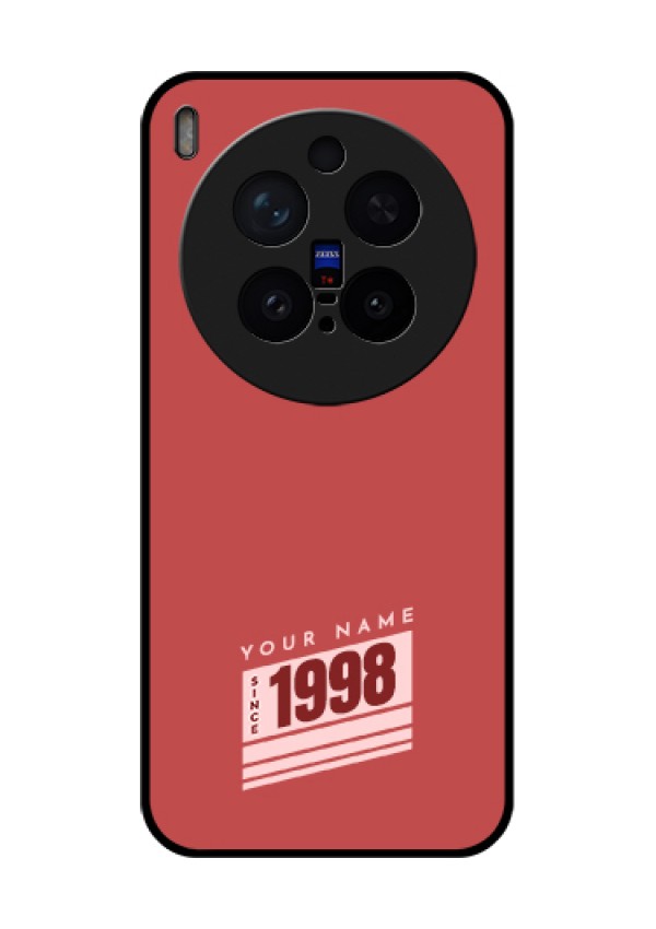 Vivo X300 Pro 5G Custom Glass Phone Case - Red Custom Year Of Birth Design