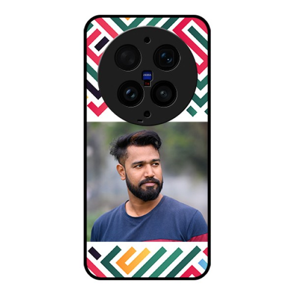 Vivo X300 Ultra 5G Custom Glass Phone Case - Colorful Maze Pattern Design Vivo X300 Ultra 5G Custom Glass Phone Case - Colorful Maze Pattern Design