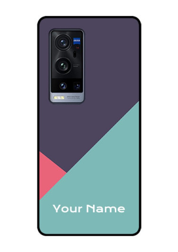 Vivo X60 Pro Plus 5G Custom Glass Mobile Case - Tri Color abstract Design
