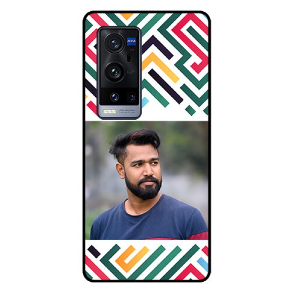Vivo X60 Pro Plus 5G Personalized Glass Phone Case - Colorful Maze Pattern Design Vivo X60 Pro Plus 5G Personalized Glass Phone Case - Colorful Maze Pattern Design