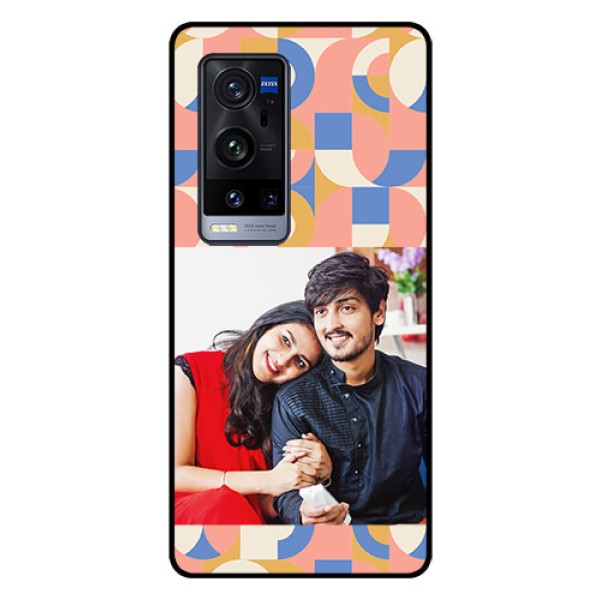 Vivo X60 Pro Plus 5G Photo Printing on Glass Case - Semi-circle Maze Pattern Design