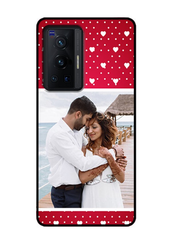 Vivo X70 Pro 5G Photo Printing on Glass Case - Hearts Mobile Case Design