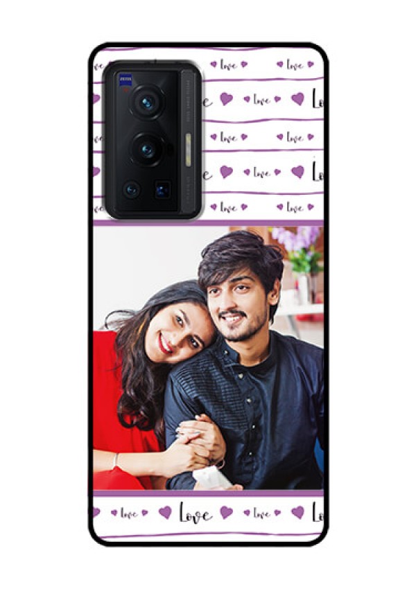 Vivo X70 Pro 5G Custom Glass Mobile Case - Couples Heart Design