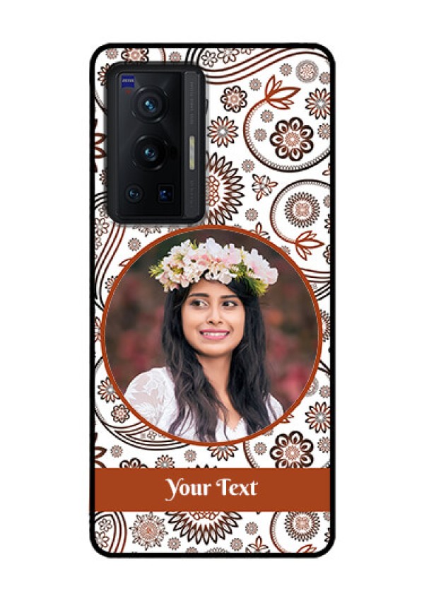 Vivo X70 Pro 5G Custom Glass Mobile Case - Abstract Flower Design